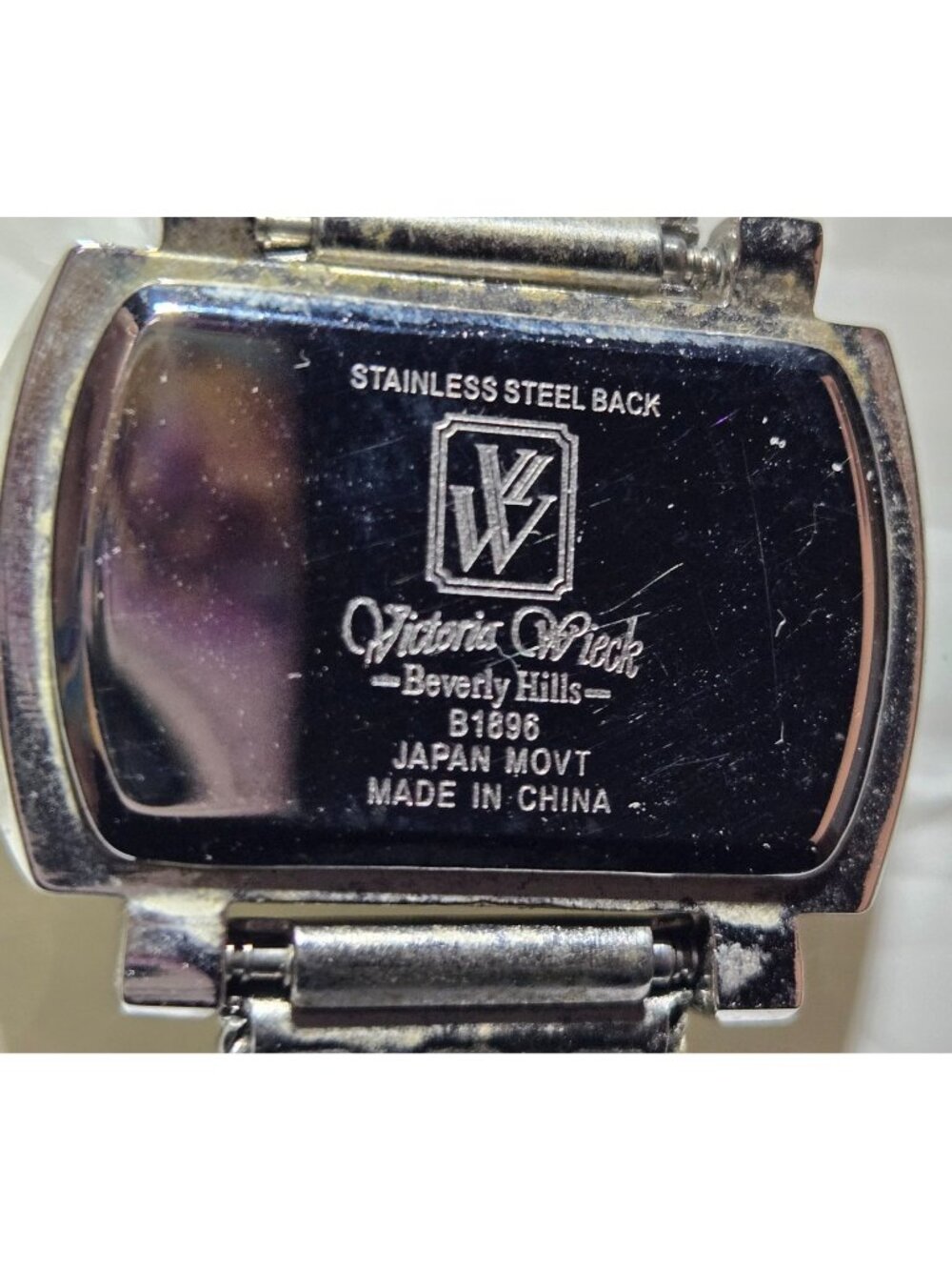 Victoria Wieck B1896 Blue MOP Dial Crystal Bezel Women's Watch 33 x 20mm - Picture 6 of 7